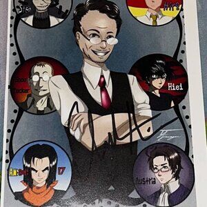 Chuck Huber Voice Actor Autograph Signed Print Stein Hiro Shou Hiei Android 17